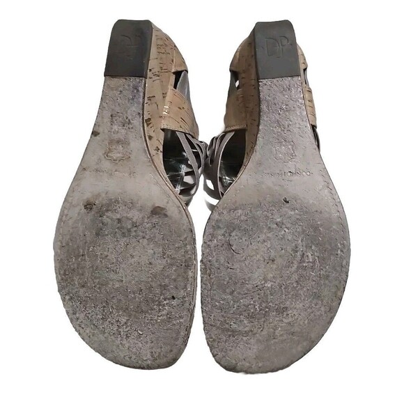 Donald Pliner Gladiator Sandals Women 7.5 M Deena Tan Cork Back Zipper U18 - Picture 8 of 8